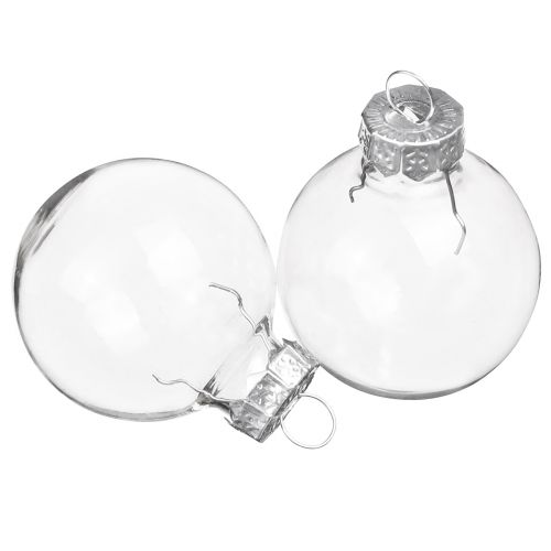 Artikel Mini Weihnachtskugeln Glas Retro Transparent Ø3cm 22 St