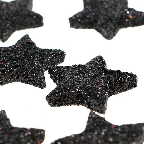 Artikel Mini Glitterstern Schwarz 2,5 cm 96St