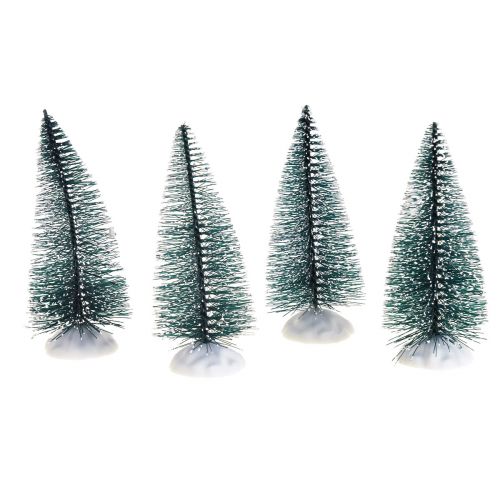 Floristik24 Mini Weihnachtsbaum Deko Tannenbaum Beschneit 10cm 4 St