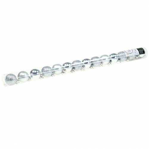 Artikel Mini Weihnachtskugel Silber Ø3cm 14 St