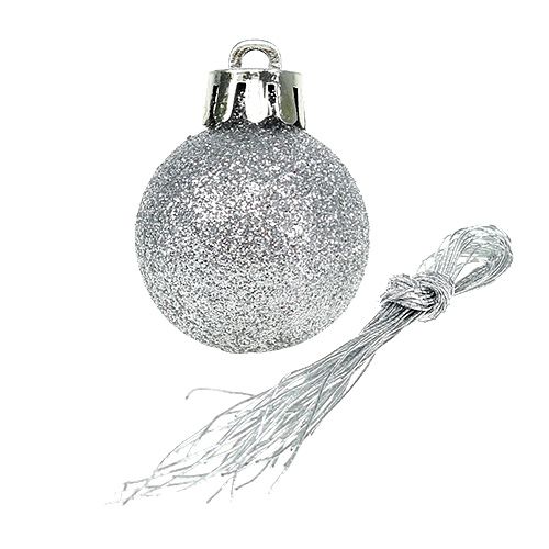 Artikel Mini Weihnachtskugel Silber Ø3cm 14 St