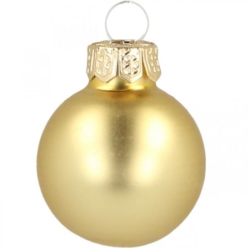 Artikel Mini Weihnachtskugeln Glas Gold Ø2,5cm 22 St