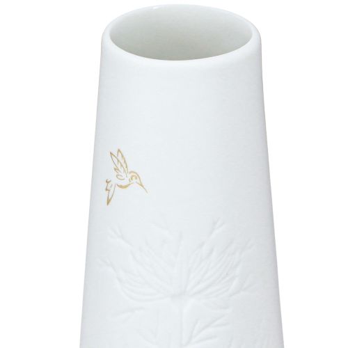 Artikel Porzellanvase Weiß mit Goldmotiv – Elegante Blumenvase im 3er-Set H12cm 3 St