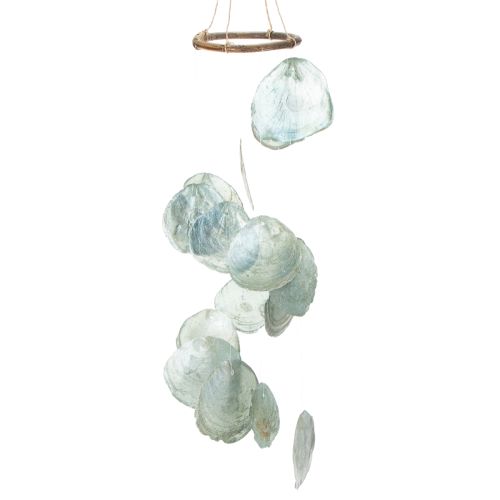 Windspiel Capiz Muscheln für entspannte Balkon Dekoration und harmonischen Klang 57cm