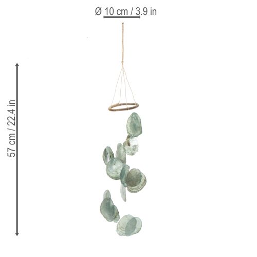 Artikel Windspiel Capiz Muscheln für entspannte Balkon Dekoration und harmonischen Klang 57cm