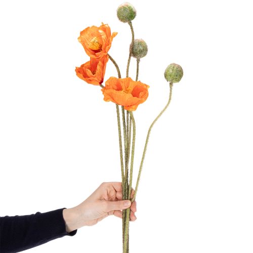Artikel Kunstblumen Set realistischer Mohnblumenstrauß Dekor für Zuhause oder Büro 75cm 3St