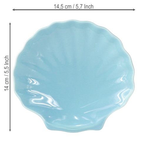 Artikel Muschelteller Maritime Schale Keramik Blau Weiß 14cm 3St