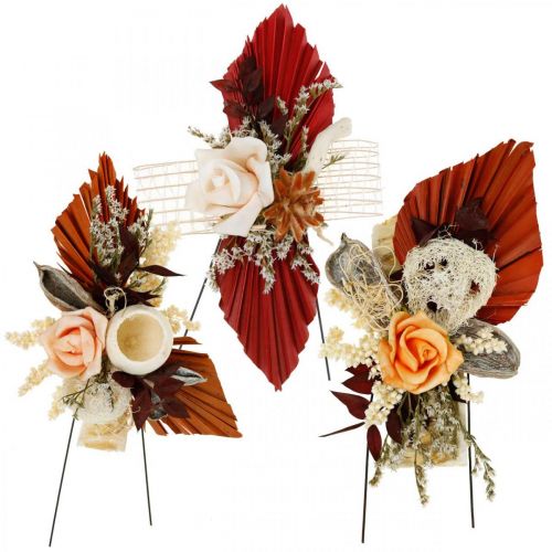 Floristik24 Natur Auflage Grabauflagen Trocken Exoten 3fach sortiert 24 St