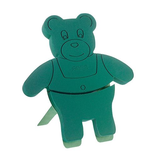 Floristik24 Steckschaum Figur Teddy mit Ständer 48,5cm x 42cm H5cm 1 St