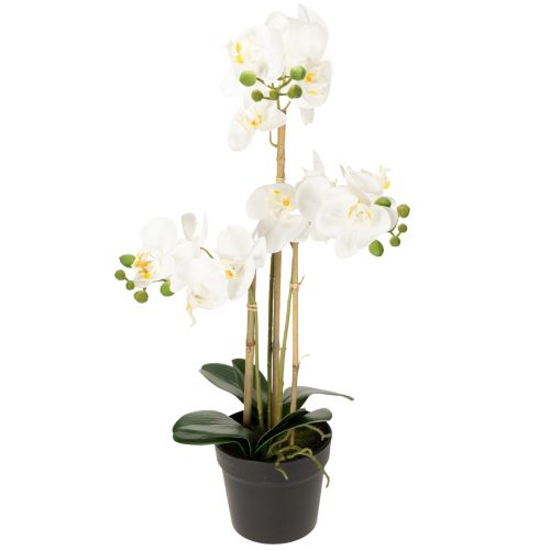 Artikel Künstliche Orchidee im Topf für ein harmonisches Ambiente weiß 60cm