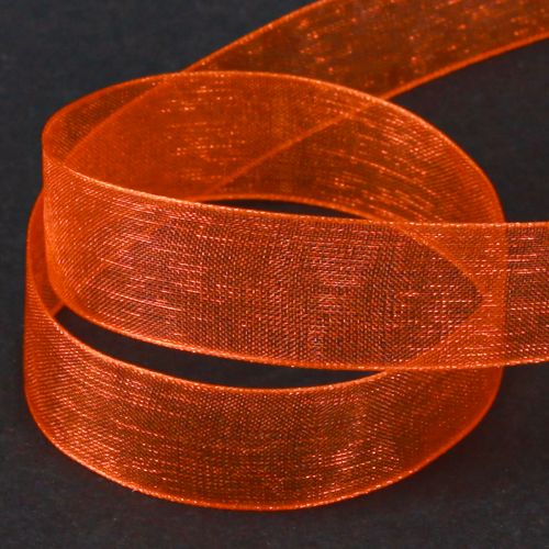 Artikel Organzaband Geschenkband Orange Band Webkante 15mm 50m