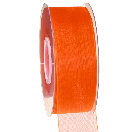 Artikel Organzaband Geschenkband Orange Band Webkante 40mm 50m