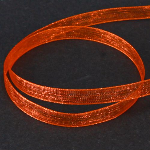Artikel Organzaband Geschenkband Orange Band Webkante 6mm 50m