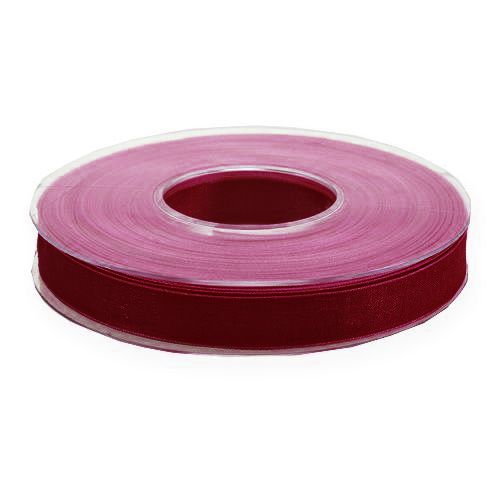 Artikel Organzaband Webkante Band Organza Bordeaux 15mm 50m