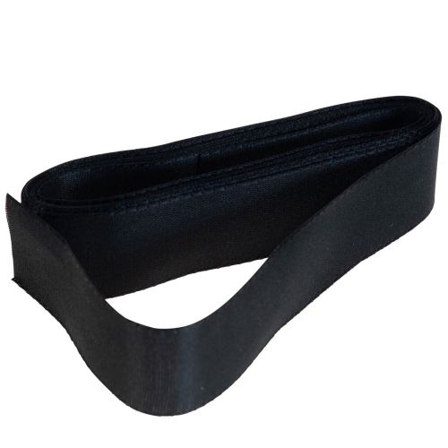 Floristik24 Dekoband Geschenkband Schwarz Band Webkante 25mm 3m 10St