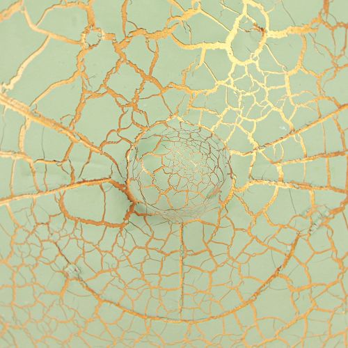 Artikel Osterdeko Hasenkopf Mintgrün Gold Krakelee 16,5x16x40cm