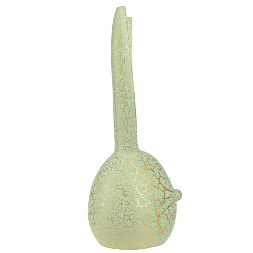 Artikel Osterdeko Hasenkopf Mintgrün Gold Krakelee 16,5x16x40cm