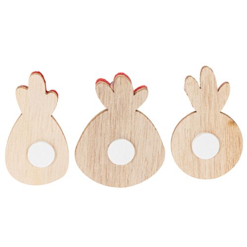 Holz Huhn mit Klebepunkt Deko für Ostern zum Basteln Kreative Tischdeko Landhausstil 5cm 36St | Floristik24.de