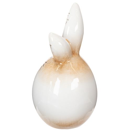 Artikel Osterhase Keramik Weiß Ei Deko Figur Hase Ø6cm H11,5cm