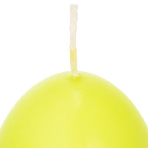 Artikel Osterkerzen Eiform, Eierkerzen Ostern Limette 9cm 20h 6St