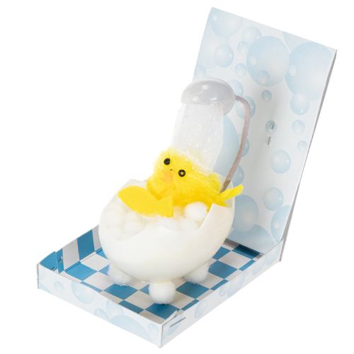Artikel Osterküken Deko Chenilleküken in der Badewanne Gelb 9cm