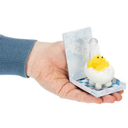 Artikel Osterküken Deko Chenilleküken in der Badewanne Gelb 9cm