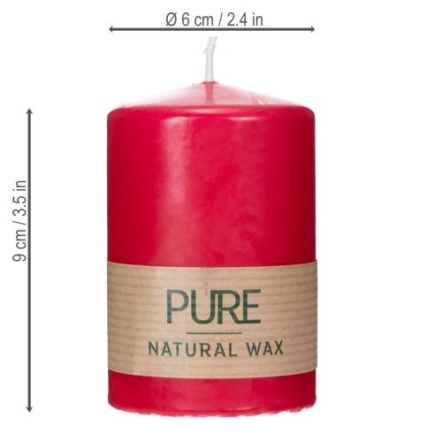 Artikel PURE Stumpenkerze Naturwachs Kerze für gemütliche Atmosphäre zuhause 9cm