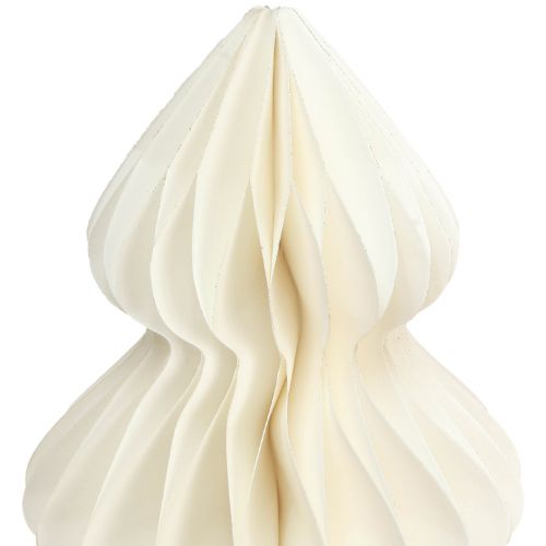 Artikel Papier Weihnachtsbaum in Weiß mit Glitter Ø48cm H60cm