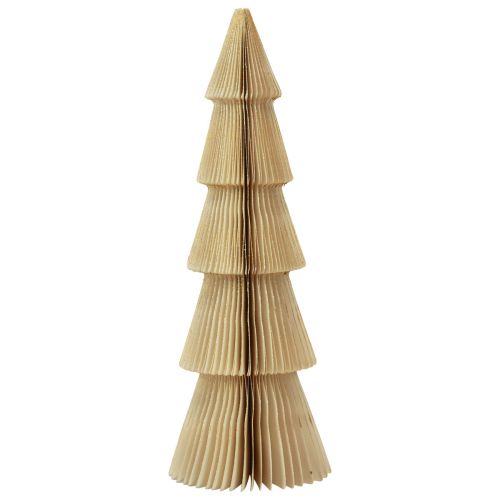 Artikel Papier Weihnachtsbaum Tannenbaum Klein Creme Gold H30cm