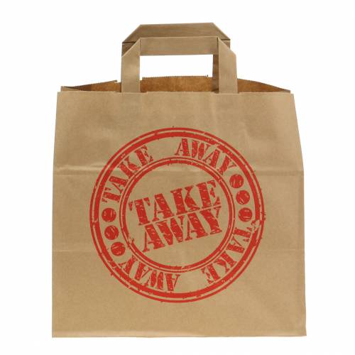 Artikel Papiertasche Take Away 26cm x 17cm x 25cm 25 St