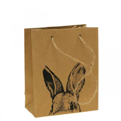 Artikel Geschenktüte Ostern Papiertüte Hase Braun 12×6×15cm 8 St