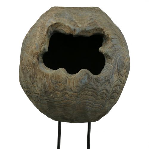 Artikel Deko Skulptur Pflanzkugel aus Paulownia Holz H68cm