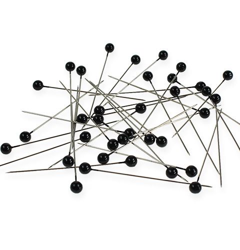 Perlkopfnadeln Ø6mm 65mm Schwarz