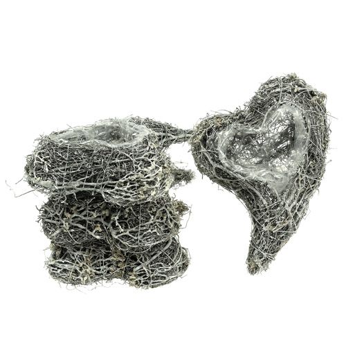 Artikel Pflanzherz Rebe 15cm x 23cm x5cm weiß 4 St