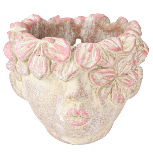 Floristik24 Pflanzkopf Blumentopf zum Aufhängen Beton Optik Rosa H13cm