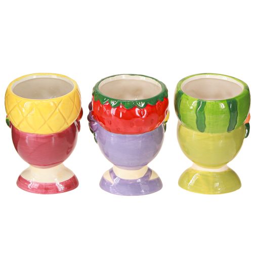 Artikel Pflanzkopf Mädchen mit Früchten Deko Keramik 13,5cm 3St