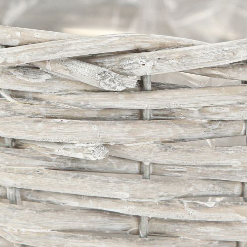 Artikel Pflanzkorb rund Weidenkorb Weißgrau Ø30/25/20cm 3er-Set