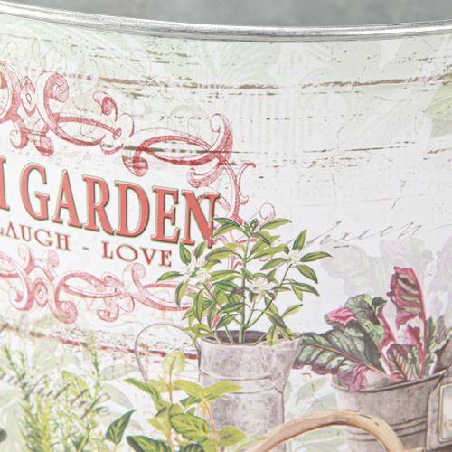 Artikel Pflanzkübel Blumenkübel Rund Metall Fresh Garden H21cm