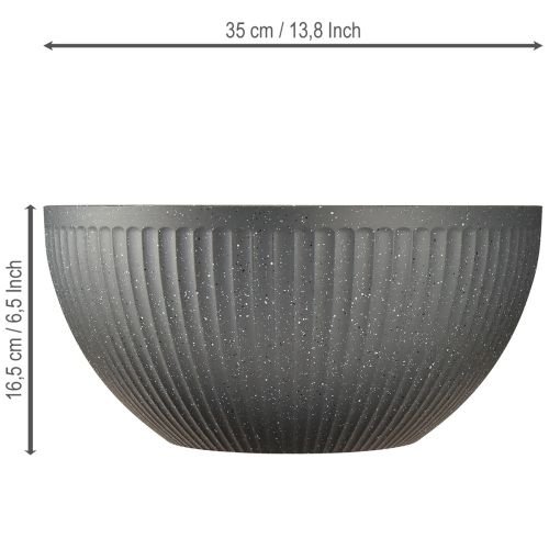 Artikel Pflanzschale Schale Kunststoff Anthrazit Ø35cm H16,5cm