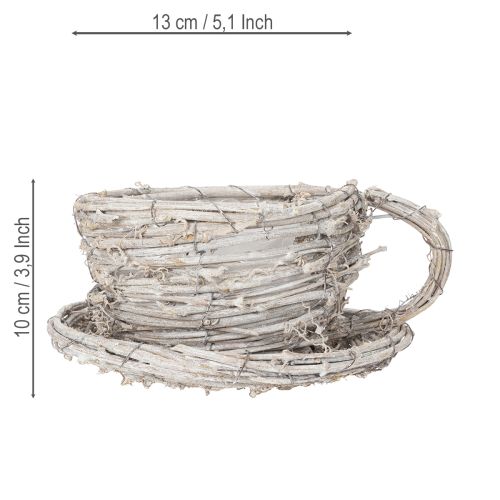 Artikel Teetasse Naturmaterial mit rustikalem Charme für exklusive Indoor Dekoration 13cm