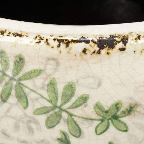 Artikel Pflanztasse Keramik mit floralem Muster Zimmerdekoration 18cm