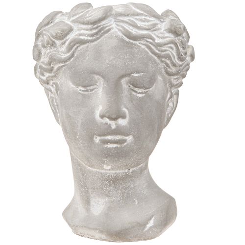 Artikel Pflanztopf Frauenkopf Deko Übertopf Weiß gewaschen 15×16×21cm