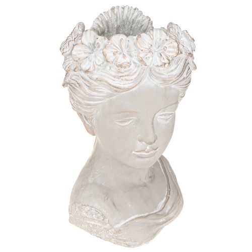 Floristik24 Pflanztopf Skulptur Frau Steinguss Antike Optik 21×17,5×33,5cm