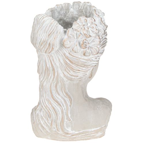 Artikel Pflanztopf Skulptur Frau Steinguss Antike Optik 21×17,5×33,5cm