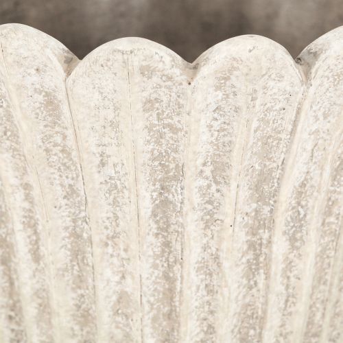 Artikel Pflanztopf Steinguss Pokal Antiker Stil Grau Ø17,5cm H25cm