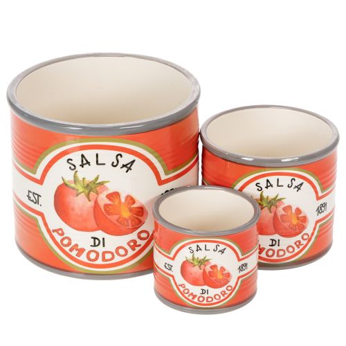 Floristik24 Dekorative Pflanzgefäße Keramik Tomaten Design für stilvolle Akzente Zuhause 14cm 3er-Set
