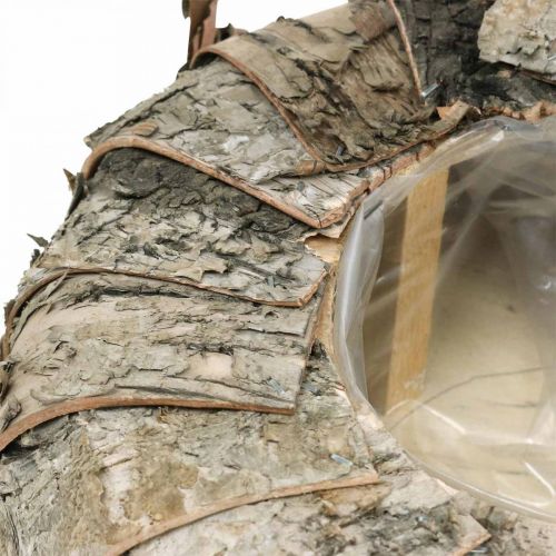 Floristik24 Übertopf rund Birkenrinde Pflanztopf Ø25cm H10cm