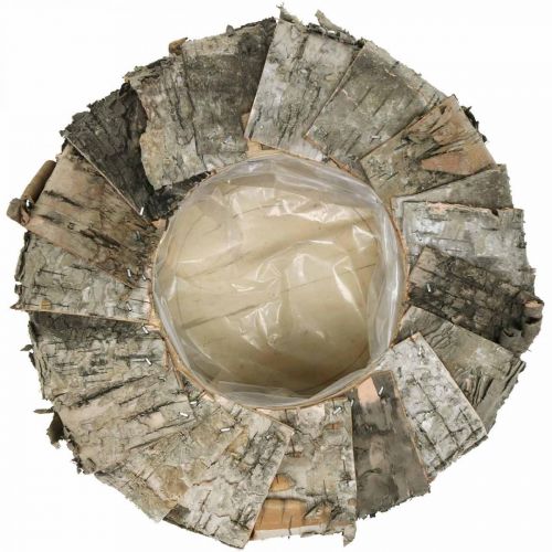Floristik24 Übertopf rund Birkenrinde Pflanztopf Ø25cm H10cm