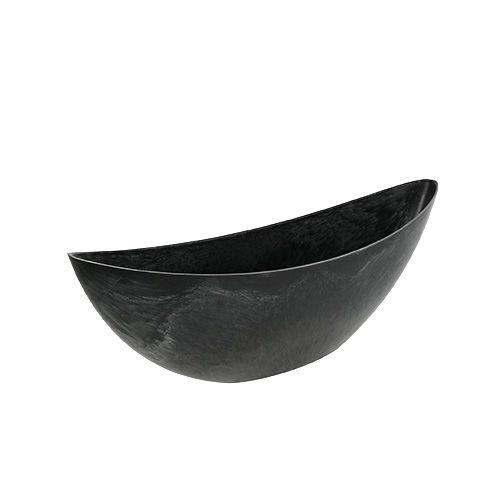 Plastikschiffchen Anthrazit oval 39cm x 12,5cm H13cm 1 St