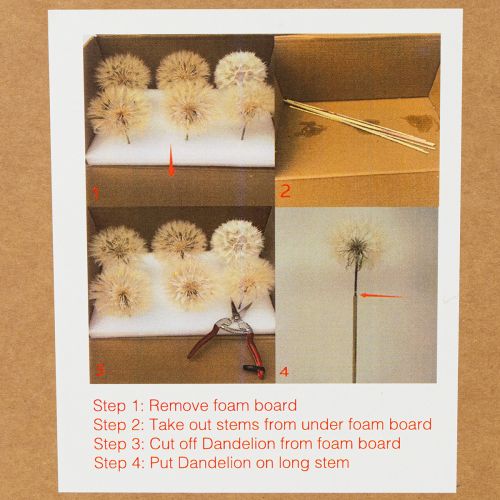 Artikel Löwenzahn Deko Blume für moderne Inneneinrichtung Wohnaccessoire 50cm 4St